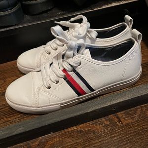 Tommy Hilfiger Leather Sneakers White Women’s Size 8M